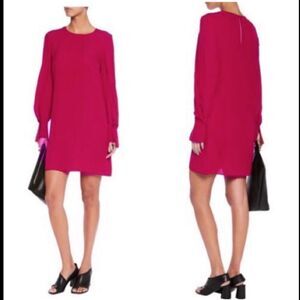 3.1 Phillip Lim Silk Draped Sleeve Mini Dress in Red 0 NWOT